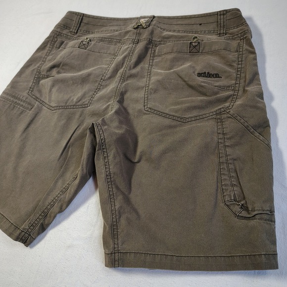 KUHL Rydr Shorts Mens 36 Brown Cotton Blend Stretch Cargo Hiking Outdoor - Picture 2 of 11